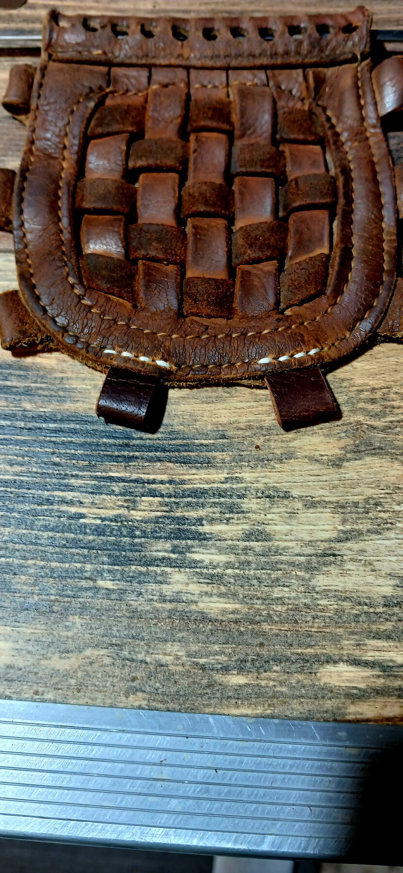 Rawlings RBG softball glove disassembled for restoration